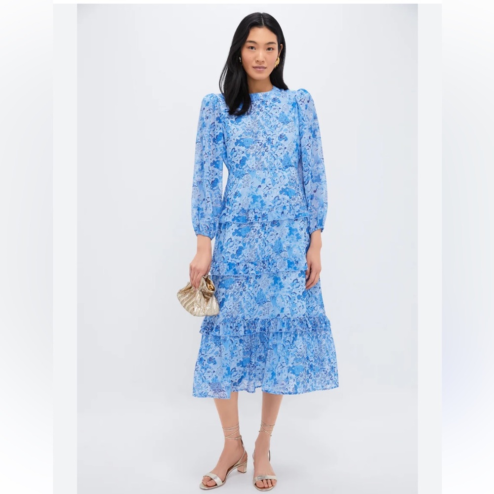 Tuckernuck Hyacynth House - NWT Blue Floral Long Sleeve Dress